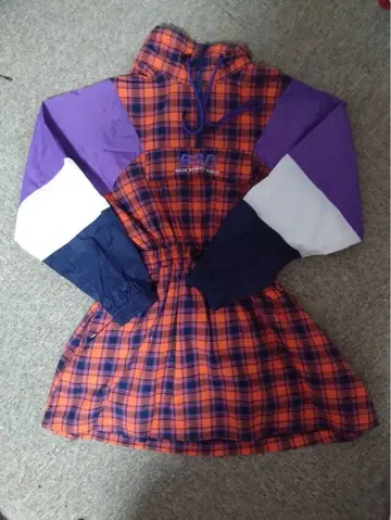 원스폰 체크 나일론 원피스