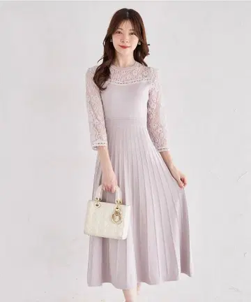 tocco closet 니트 플리츠 원피스