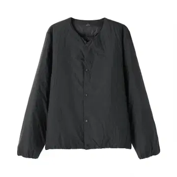 경량 다운 포켓 더블 노카라 자켓 XL 사이즈 블랙 무인양품