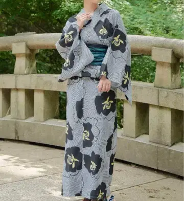 CHICO 동백꽃 패턴 유카타 CHICO 유카타 유카타 치코 유카타