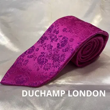 DUCHAMP LONDON 두샹 영국제 핑크 퍼플 실크 넥타이