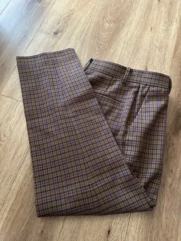 UNITED ARROWS 울 체크 여성용 팬츠 38