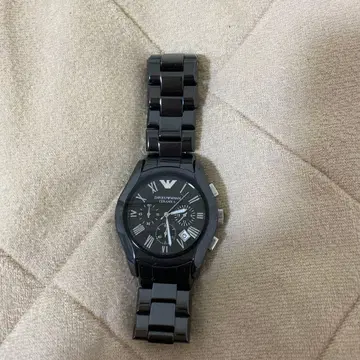 Emporio Armani 블랙 크로노그래프 손목시계