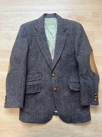 빈티지 해리스 트위드 테일러드 자켓 엘르보 패치 usa제