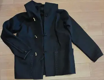 Jipijapa 히피하파 더플 코트 뜨개질 디자인 블랙 3