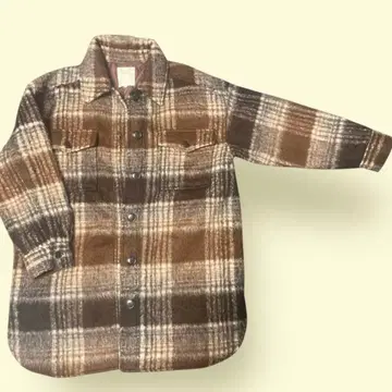 B:MING by BEAMS 브라운 계열 체크 샤기 코트
