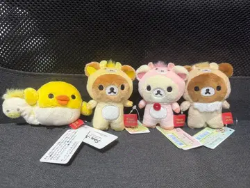 리락쿠마 테노리 봉제 인형 설날 말 4체 세트