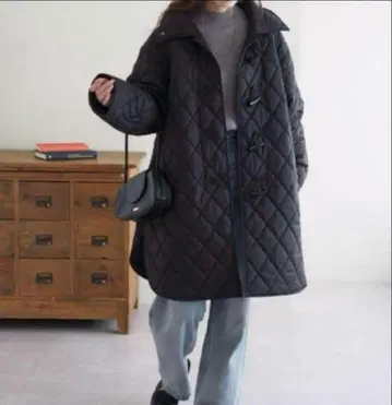 디스코트 Discoat 토글 버튼 퀼팅 코트 미사용 할인 중