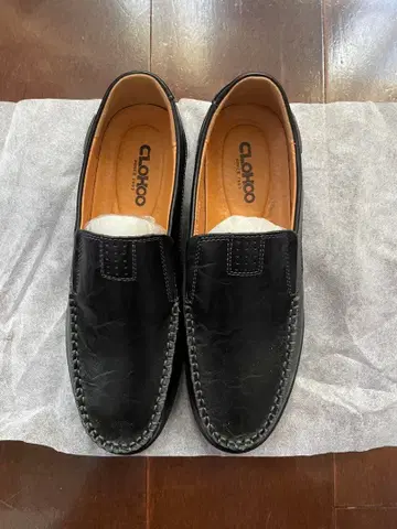 CLOHOO 드라이빙 슈즈 로퍼 가죽 25.5cm 블랙