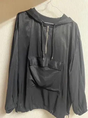 lounge dress 아노락 후드티 블랙