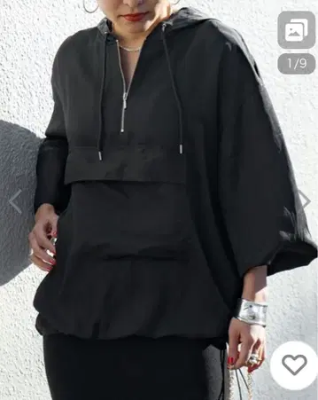 lounge dress 아노락 후드티 블랙