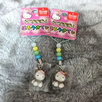 헬로키티 족자 십이지 스트랩 2007년산 멧돼지띠 멧돼지