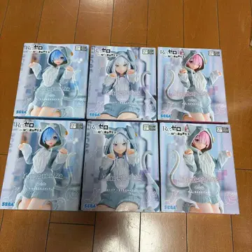 리제로 yumemirize 피규어 렘, 라무, 에밀리아 6개