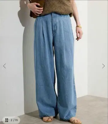 슬로브 이에나 LEDENIM TUCK TROUSER 데님