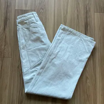 ARCHI 화이트 플레어 데님