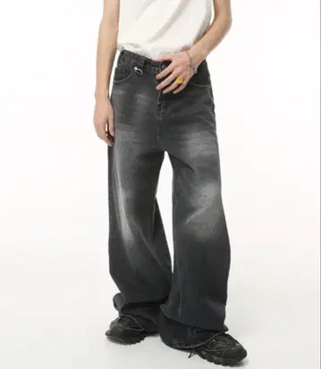 배기 데님 와이드 데님 배기 팬츠 menes 느낌