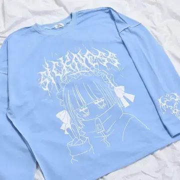 볼칸 & 아프로다이티 AZ BIG 롱T (LIGHT BLUE)