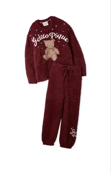 젤라또피케 스노우 베어 자카드 풀오버 & 롱 팬츠