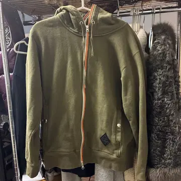 Lafayette 올리브 풀 집업 후드티 S