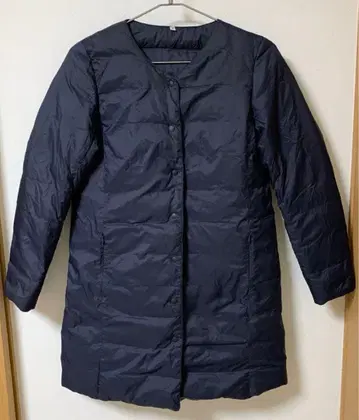 무인양품 S 노카라 롱 다운 자켓