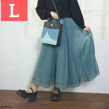 새상품 시마무라 치하루 디즈니 안나와 엘사 안나 플레어 스커트 L