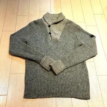 Schott 그레이 하프 지퍼 스웨터 그레이 니트 스웨터
