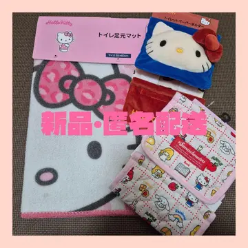 새상품 익명 배송 시마무라 헬로키티 화장실 페이퍼 홀더 매트 러그