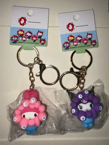 먀쿠먀쿠 x 마이멜로디와 먀쿠먀쿠 x 쿠로미 입체 마스코트 컬러 키링