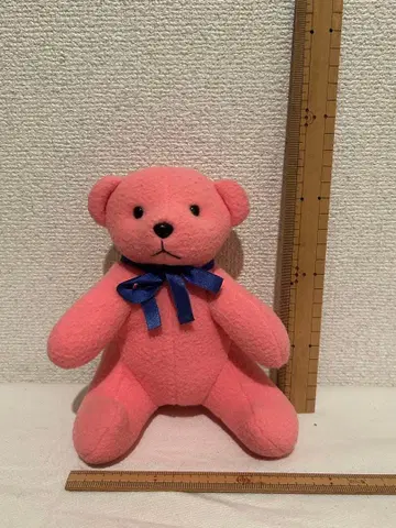 빈티지 VERNO. 핑크 곰 봉제 인형 약 18cm