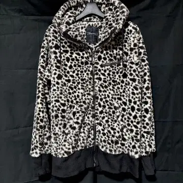 달마시안 패턴 보아 후드티 더블 지퍼 후드 Y2K