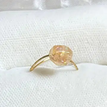 핑키링 여성용 반지 파스텔 핑크 스톤 핸드메이드 돌