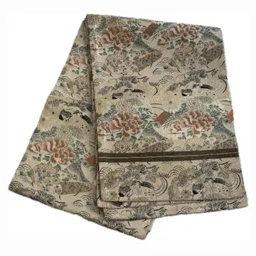 오비 마루오비 앤티크 골드 컬러 참새 꽃