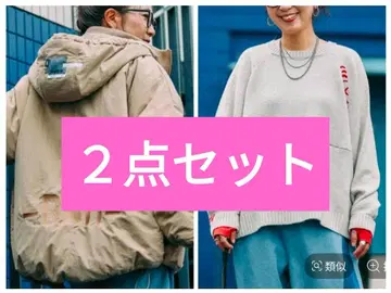 니코앤드 misayo 코디 2세트 밀리아우터 배색돌 풀오버