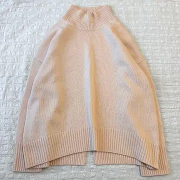 23구 새상품급 잡지 게재 캐시미어 울 스탠드 넥 니트 size38