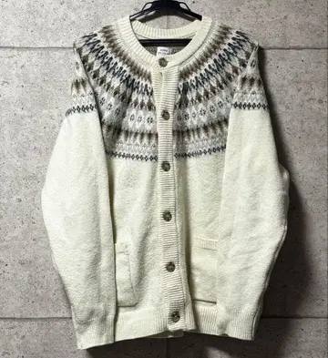 coen 페어아일 패턴 가디건 M