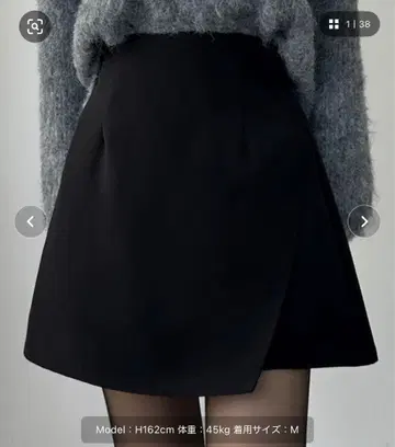 이너 팬츠 포함 랩 스타일 미니 스커트 루엘르