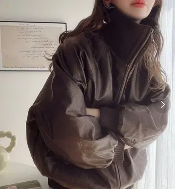 java 다운 자켓 브라운