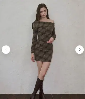 yilon 이로 ONE-SHOULDER CHECK MINI OP