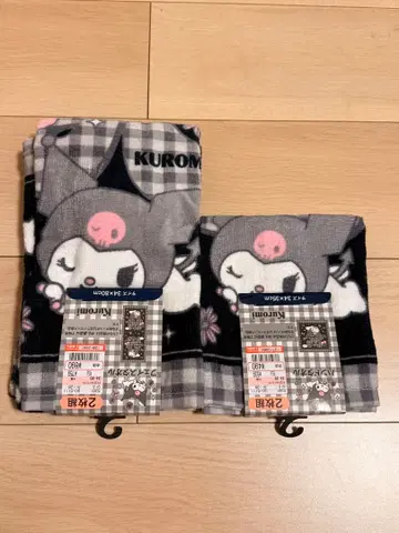 미사용 새상품 쿠로미 캐릭터 타월 2장 세트