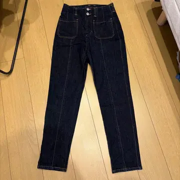 FREE'S MART 하이웨스트 스트레치 테이퍼드 데님