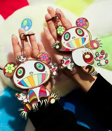 2종 세트 신상 무라카미 다카시 팬더 러버 키링 카이카이키키