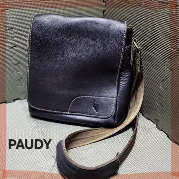 PAUDY 다크 브라운 가죽 숄더백 새상품급