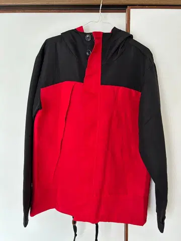 마운틴 후드티 남성용 빨간색 블랙 L 사이즈