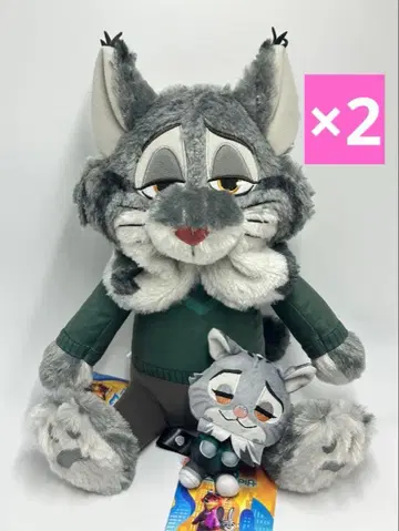 주토피아2 L 봉제 인형 마스코트 파우버트 2개 세트 x 2세트