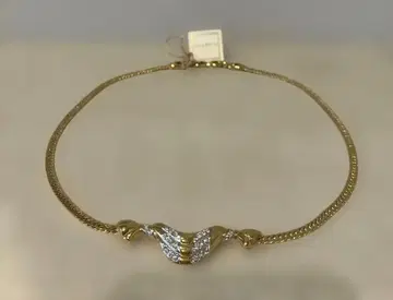 NINA RICCI 골드 초커 크리스탈풍 스톤 미사용