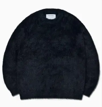 NOMANUAL Cropped hairy knit -black