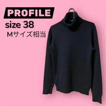 고품질 캐시미어 100% 터틀넥 니트 블랙 사이즈 38 M