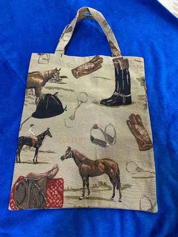 토트백 말 패턴 승마 고블랑 태피스트리 원단