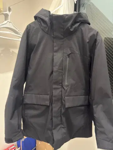 UNIQLO 유니클로 하이브리드 다운 후드티 M 블랙