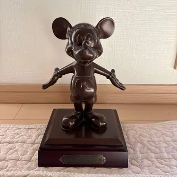 컨디션 최상 도쿄 디즈니 리조트 미키 피규어 구리 브론즈상